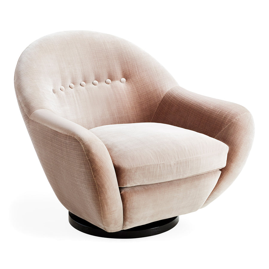 Button Detail Velvet Swivel Chair | Jonathan Adler Stockholm | Oroa.com