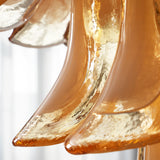 Stunning Murano Amber Petals Chandelier - OROA