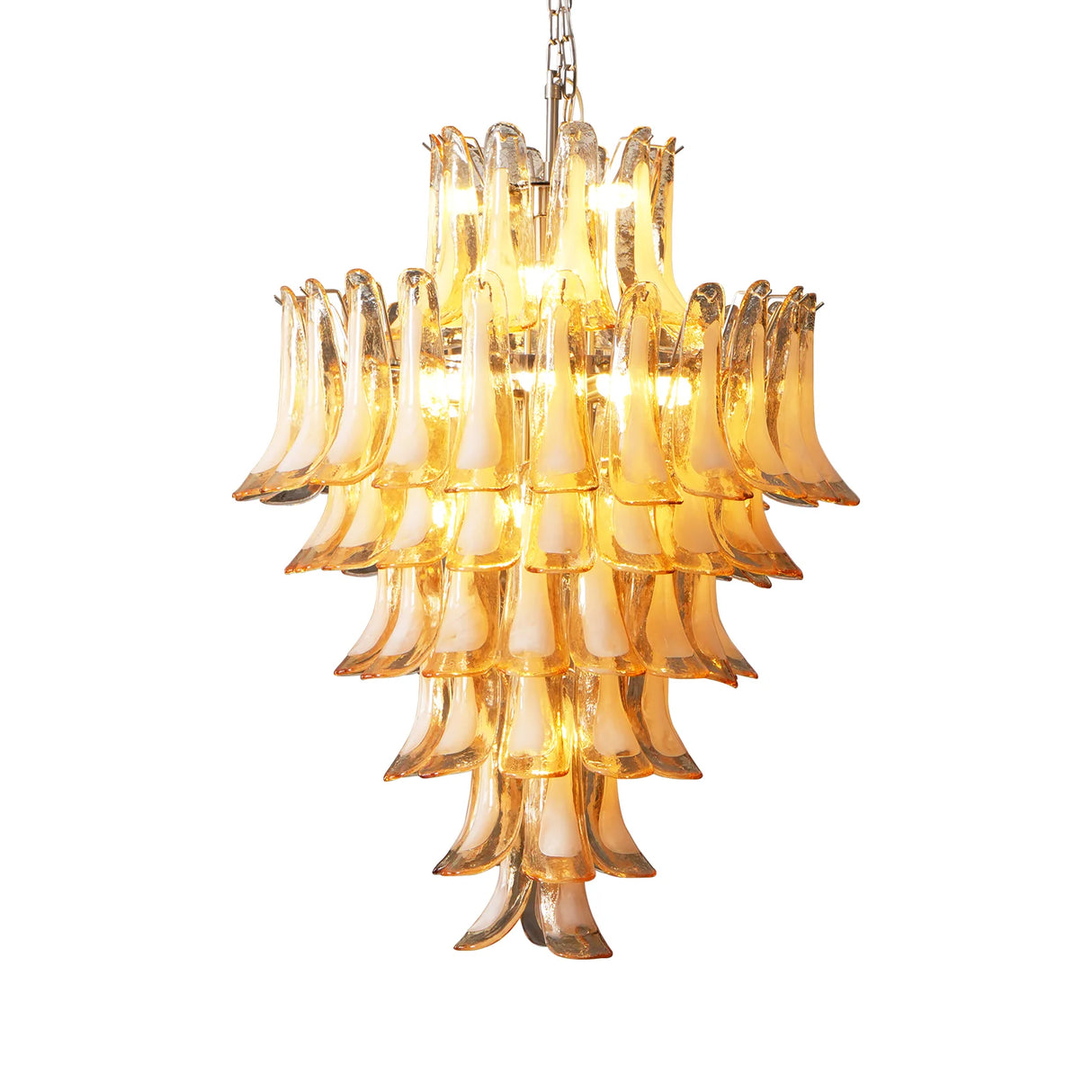 Stunning Murano Amber Petals Chandelier - OROA