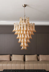 Stunning Murano Amber Petals Chandelier - OROA