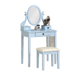 Moniya Blue Makeup Vanity Table and Stool Set | OROA Kids