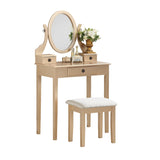 Moniya Gold Makeup Vanity Table and Stool Set | OROA Kids
