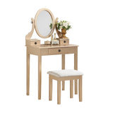 Moniya Gold Makeup Vanity Table and Stool Set | OROA Kids