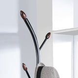 Black & Walnut Standing Coat Rack | OROA