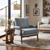 Mid-Century Modern Velvet Accent Armchair | OROA