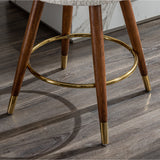 Modern European furniture - Boucle Upholstered 360-Degree Swivel Counter Stool - www.oroa.com