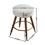 Modern European furniture - Boucle Upholstered 360-Degree Swivel Counter Stool - www.oroa.com