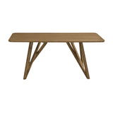 Modern European furniture - Rectangular Wood Tripod-Cross Leg Dining Table - www.oroa.com
