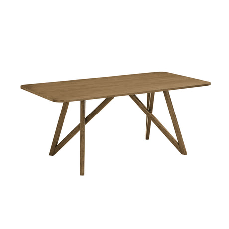 Modern European furniture - Rectangular Wood Tripod-Cross Leg Dining Table - www.oroa.com