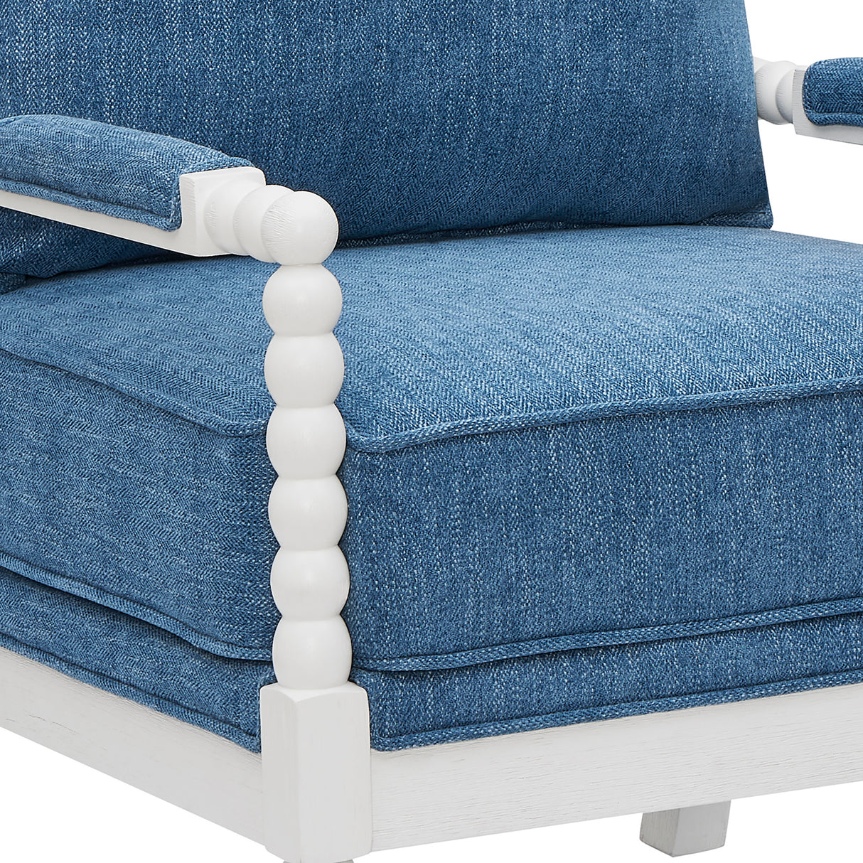 Belvedere Upholstered Turned Wood Frame Accent Chair | OROA