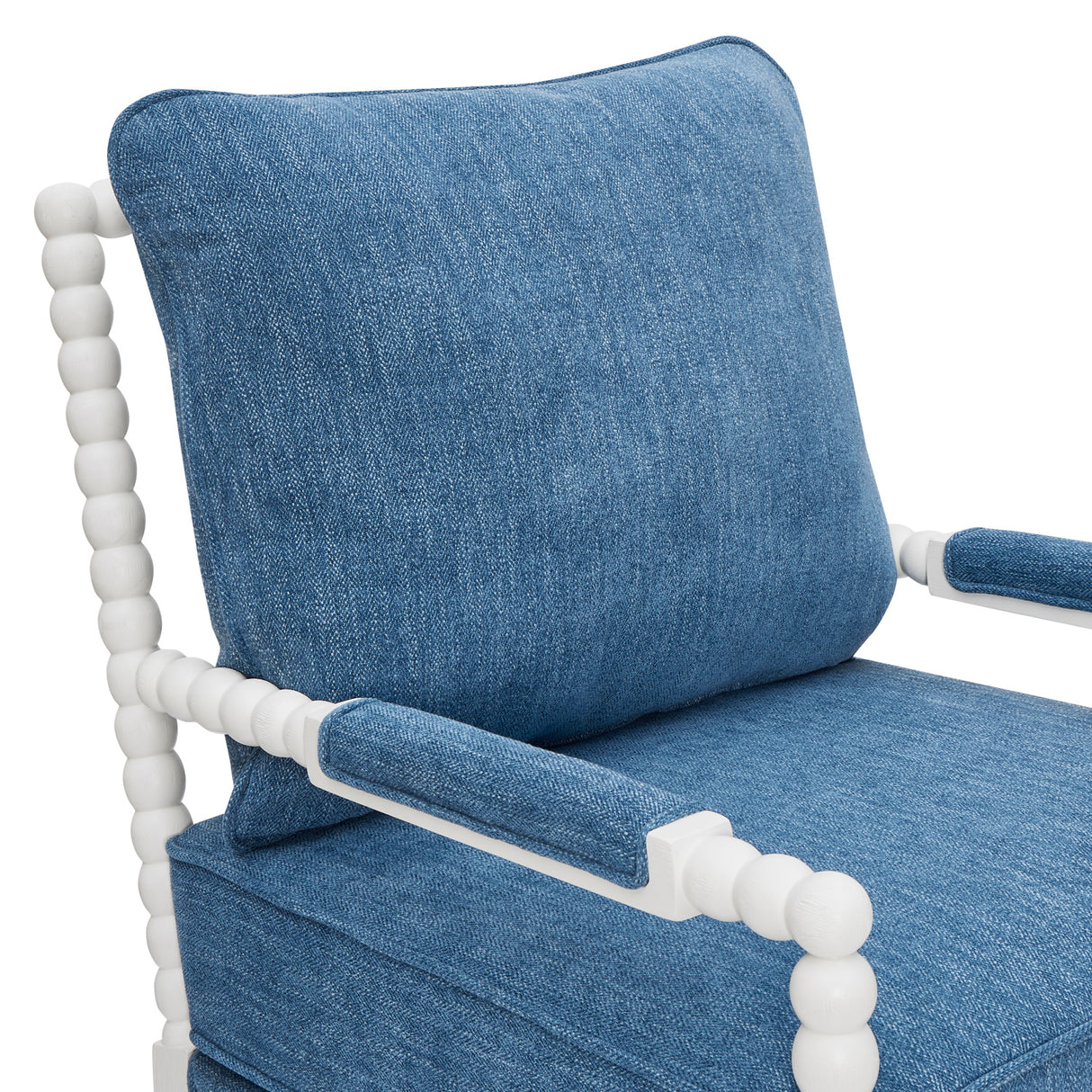Belvedere Upholstered Turned Wood Frame Accent Chair | OROA