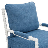 Belvedere Upholstered Turned Wood Frame Accent Chair | OROA