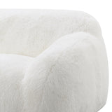 Adell Polar Bear Faux Fur Upholstered Sofa | OROA