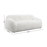 Adell Polar Bear Faux Fur Upholstered Sofa | OROA