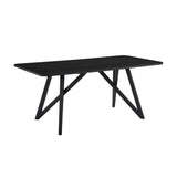Black Tripod-Cross Leg Dining Table by OROA