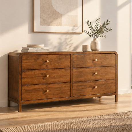 Modern European furniture - Eldren 6-Drawer Wood Dresser - www.oroa.com