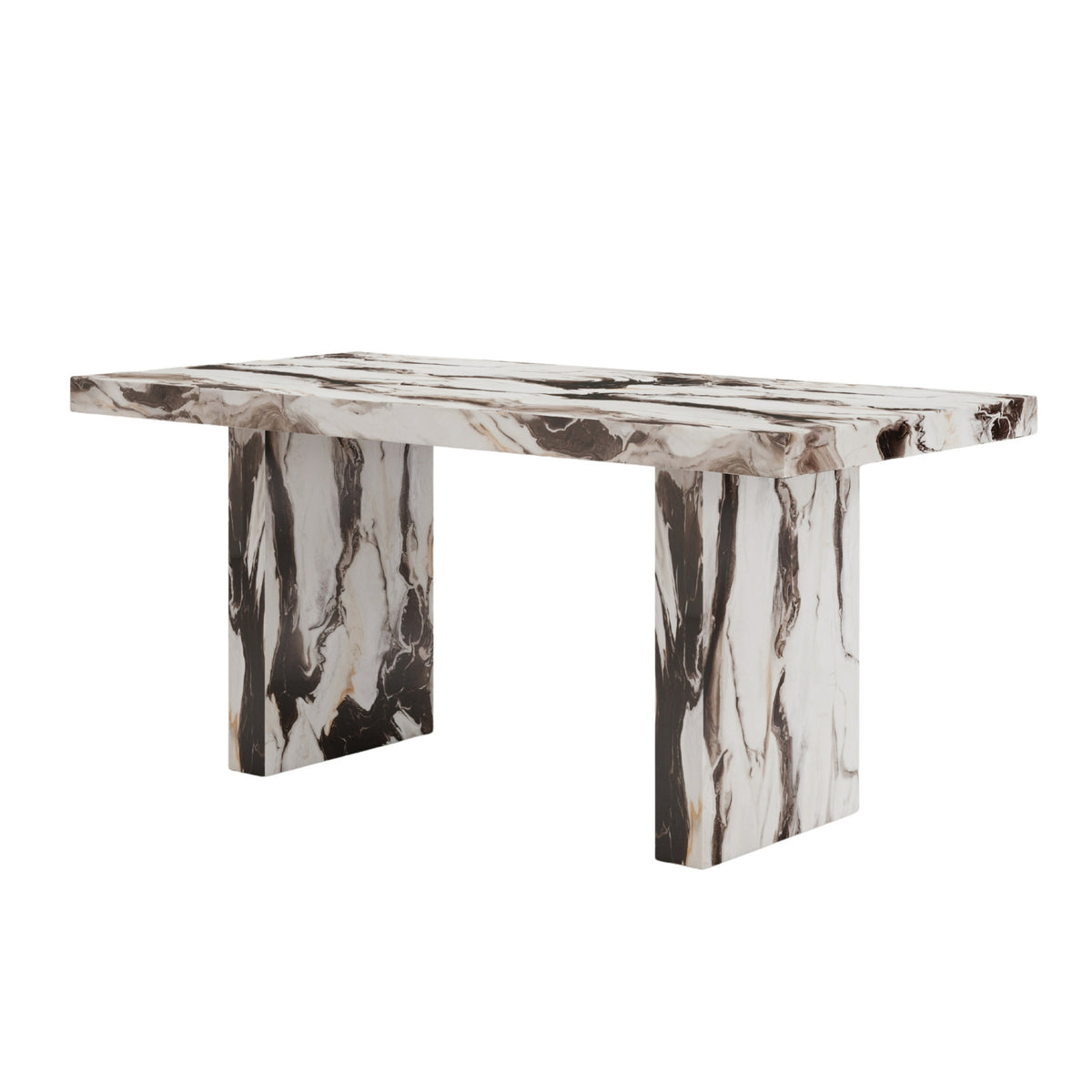 Modern European furniture - Cavira Faux Marble Dining Table - www.oroa.com