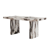 Modern European furniture - Cavira Faux Marble Dining Table - www.oroa.com