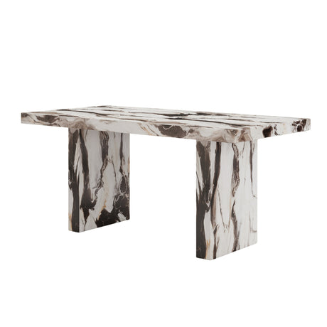 Modern European furniture - Cavira Faux Marble Dining Table - www.oroa.com