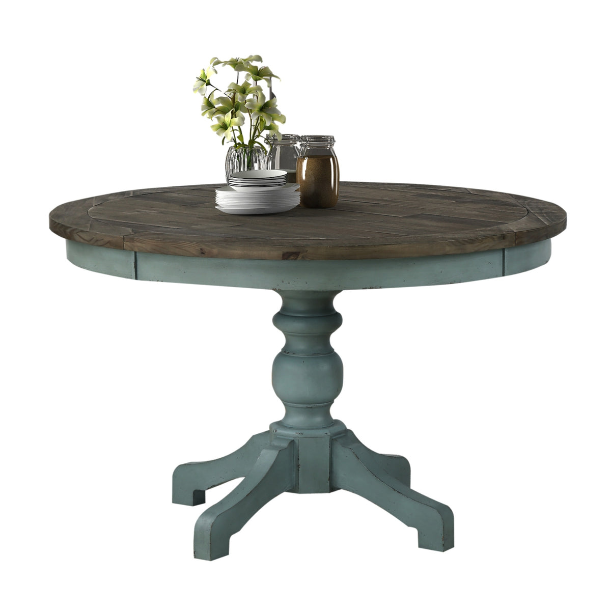 Two-Tone Finish Wood Dining Table | OROA