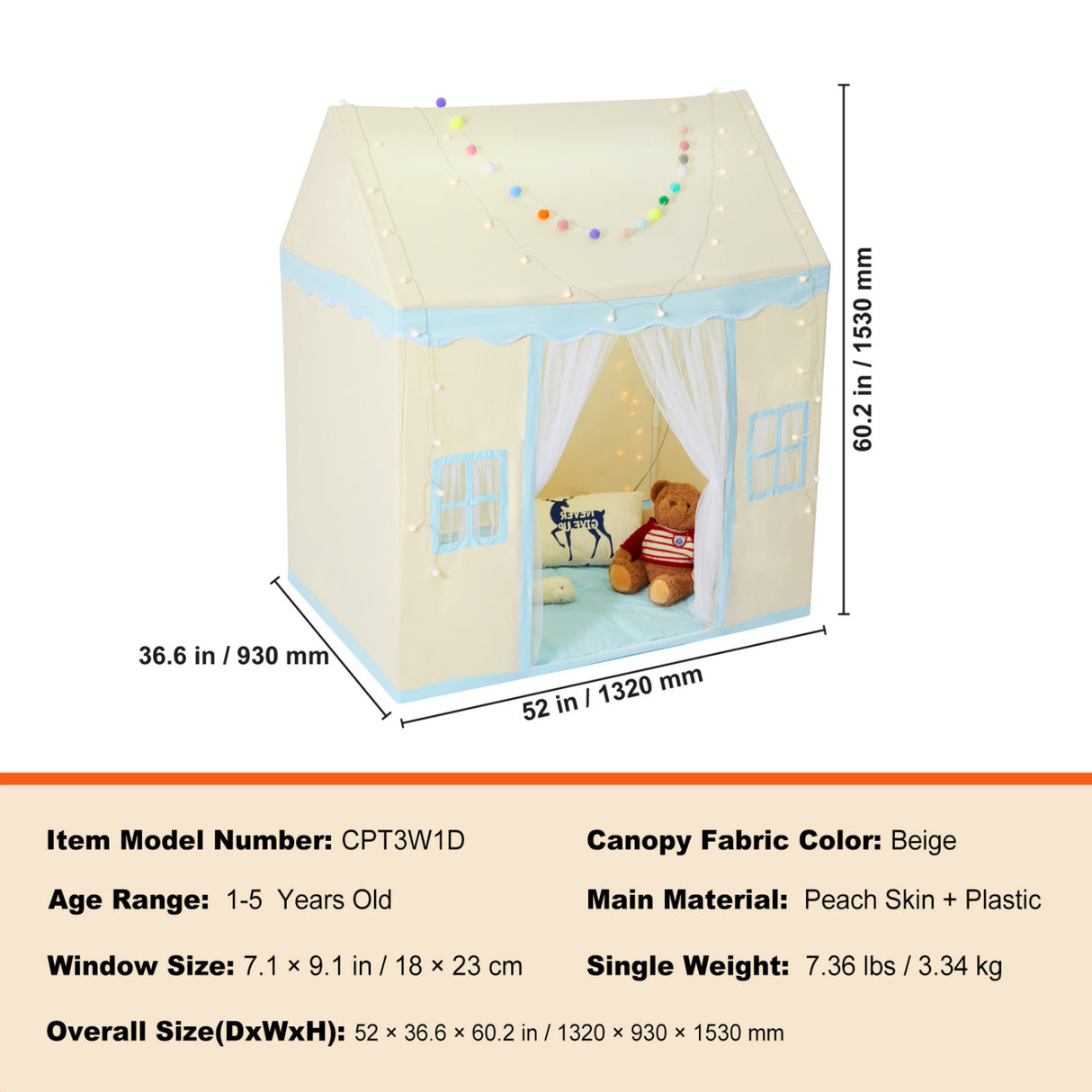 Indoor/Outdoor Play House Castle Tent | OROA Kids