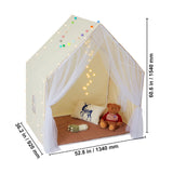 Beige Indoor/Outdoor Kids Yurt Play Tent with Mat and Lamp | OROA Kids