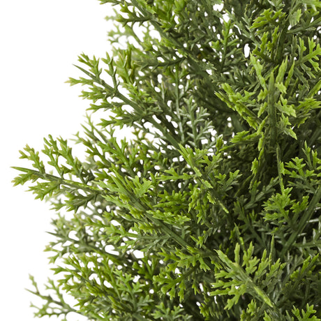 Artificial Topiary Cedar Trees Faux Pine Shrubs Plants (2) | OROA