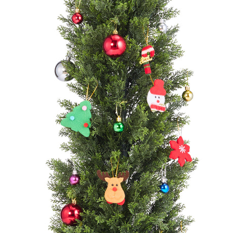 Artificial Topiary Cedar Trees Faux Pine Shrubs Plants (2) | OROA