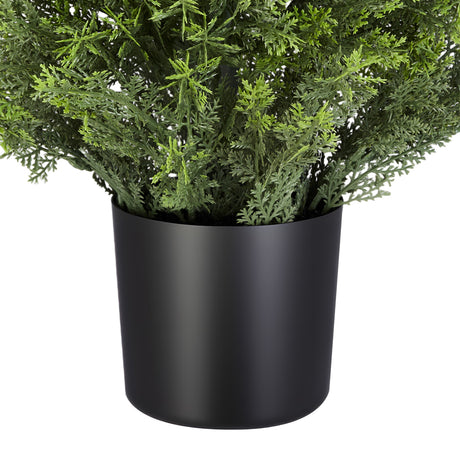 Artificial Topiary Cedar Trees Faux Pine Shrubs Plants (2) | OROA