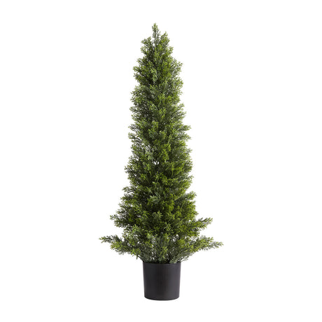 Artificial Topiary Cedar Trees Faux Pine Shrubs (2) | OROA