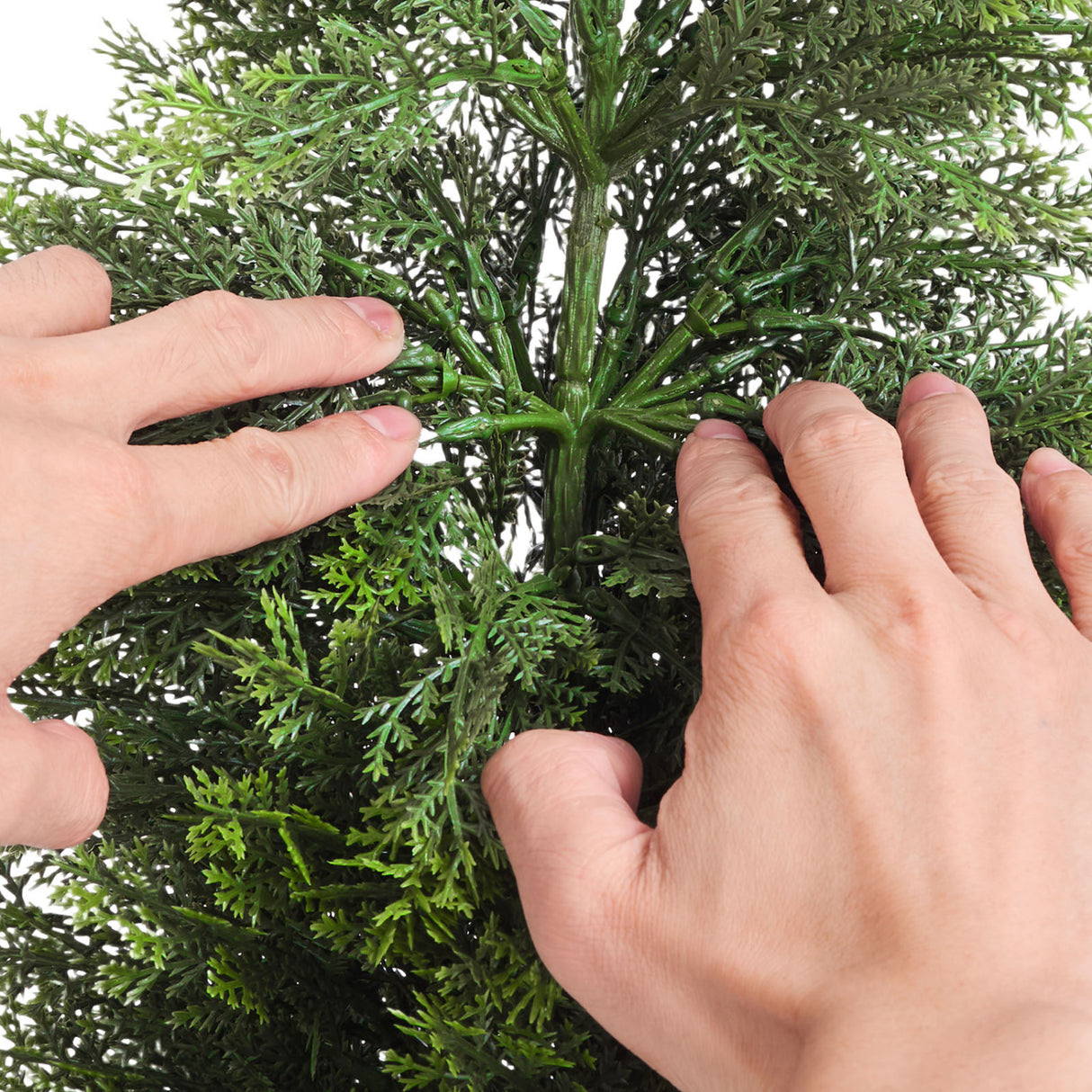 Artificial Topiary Cedar Trees Faux Pine Shrubs (2) | OROA