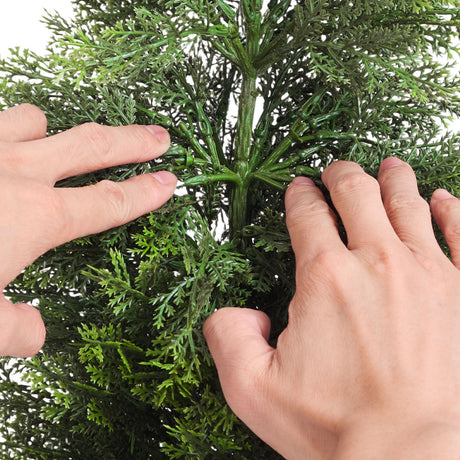 Artificial Topiary Cedar Trees Faux Pine Shrubs (2) | OROA