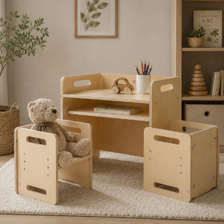 Natural Montessori Toddler Table and Chair Set | OROA Kids
