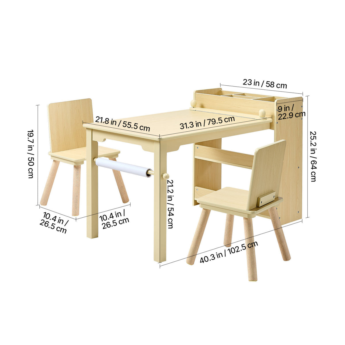 Wooden Art Table and Chair Set | OROA Kids