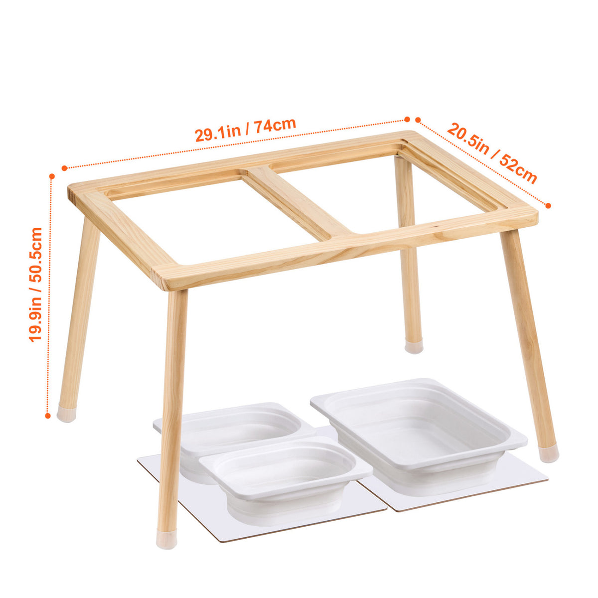 Wooden Kids Sensory Activity Table with Storage Bins | OROA Kids