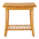 Modern European furniture - Bamboo Shower Bench Bathroom Stool Chair - www.oroa.com