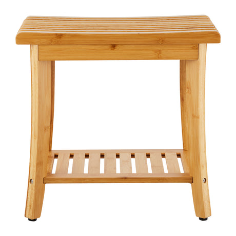 Modern European furniture - Bamboo Shower Bench Bathroom Stool Chair - www.oroa.com