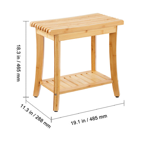 Modern European furniture - Bamboo Shower Bench Bathroom Stool Chair - www.oroa.com