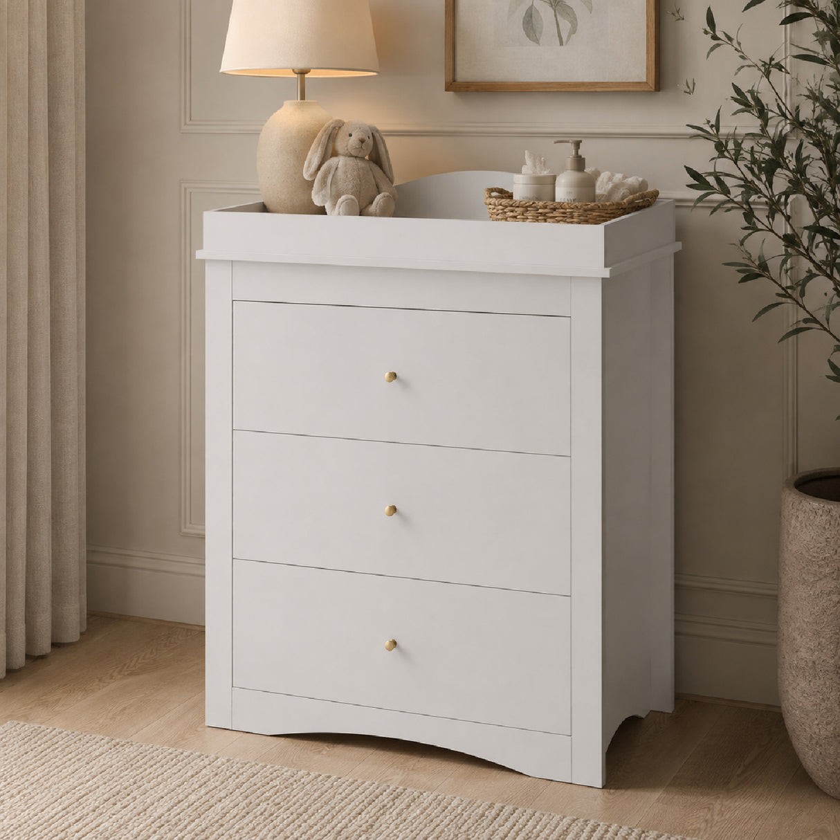 White Baby Changing Table Dresser | OROA Kids