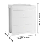 White Baby Changing Table Dresser | OROA Kids