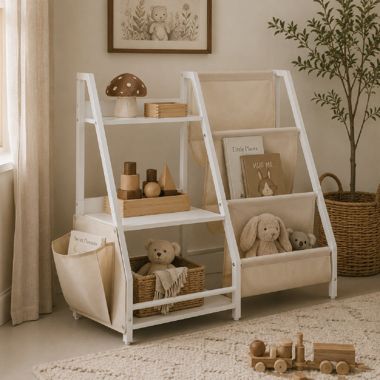 3-Tier Bookshelf and Toy Storage | OROA Kids