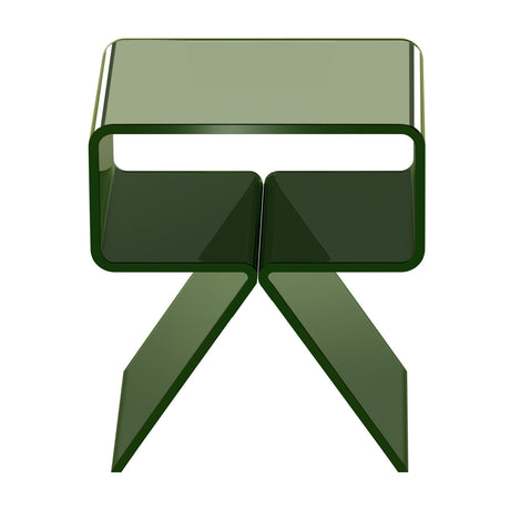 Contemporary Green Acrylic Nightstand | OROA