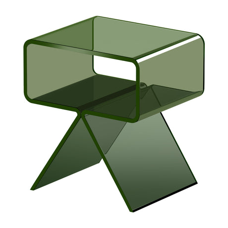 Contemporary Green Acrylic Nightstand | OROA