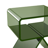 Contemporary Green Acrylic Nightstand | OROA