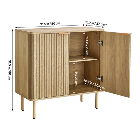 Fluted Coffee Bar Cabinet | OROA