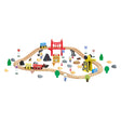 Modern European furniture - Wooden Train Set with Magnetic Crane Set (70) - www.oroa.com