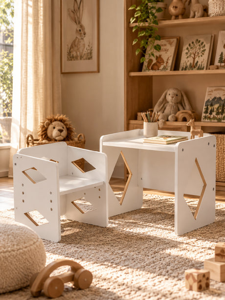 Montessori Wooden Toddler Table and Chair Set | OROA Kids