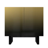 Modern Matte Black 2-Door Accent Cabinet | OROA