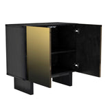 Modern Matte Black 2-Door Accent Cabinet | OROA