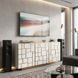 3-Door Freestanding Storage Cabinet Sideboard Buffet | OROA